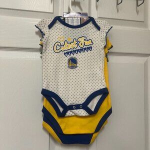 Brand New 0-3month NBA Golden State Warriors Onesies 3 pack.